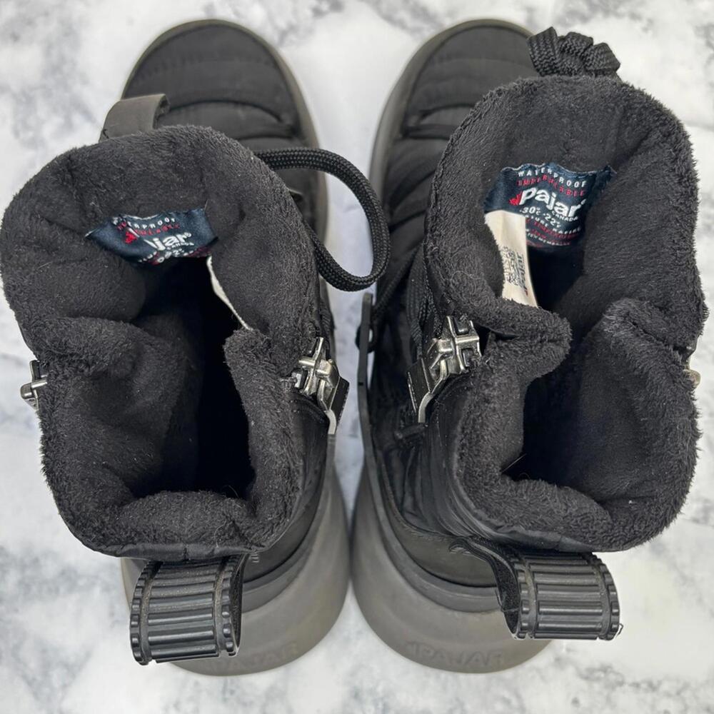 PAJAR Exian Waterproof Winter Black Boots Faux Fur Lined Snow Black 8–8.5 - Picture 6 of 9